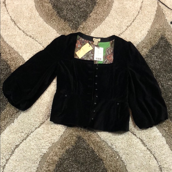 Anthropologie Jackets & Blazers - NWT elevenses • velvet cropped jacket